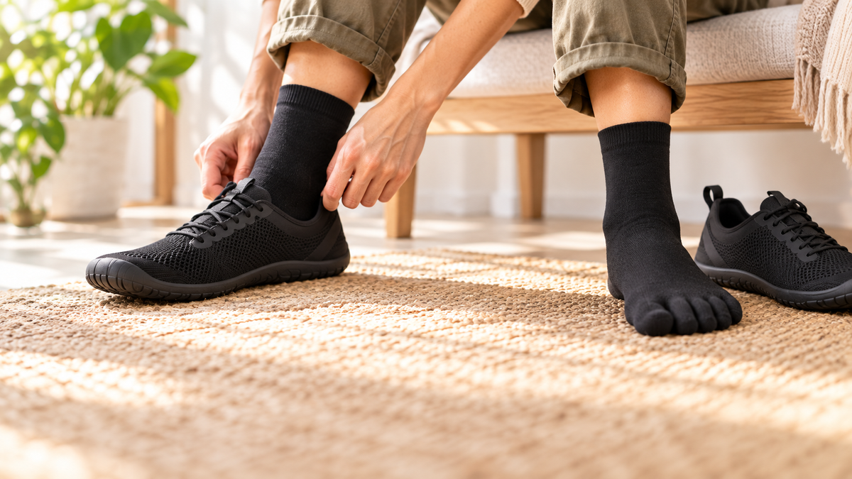 Zehensocken in Barfußschuhen: Darauf solltest du achten
