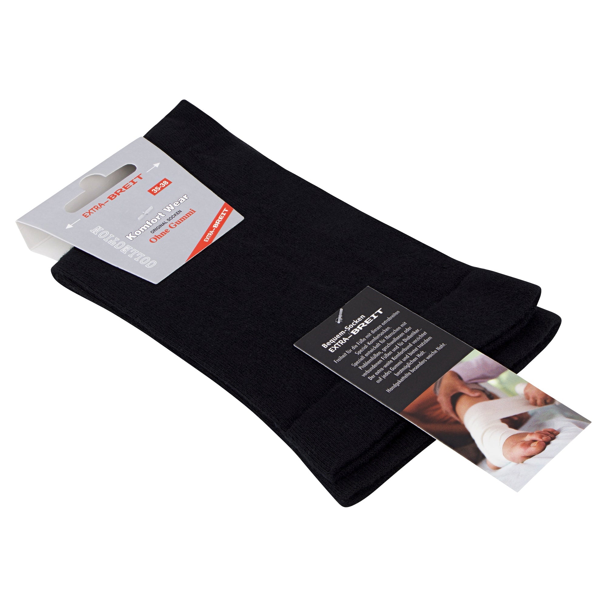 Diabetiker Socken für Herren. Schwarze Diabetiker Socken in OVP.