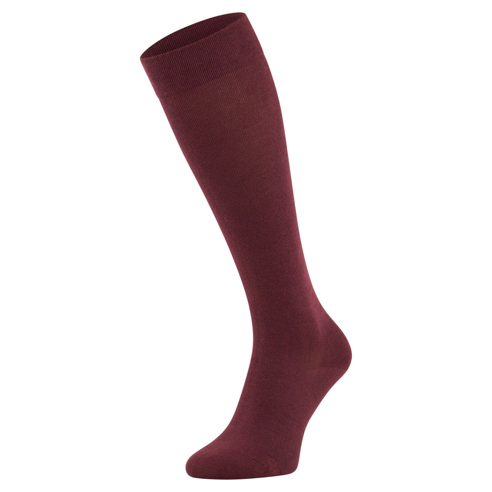 Das Bild zeigt eine rote Kompressionsstrümpfe, die kniellang sind. Kompressionssocken finden bei Krampfadern oder aber einfach nur im Sportbereich Ihre Anwendung. Solltest du auf der Suche nach Stützstrümpfen sein, schau dich gerne um.