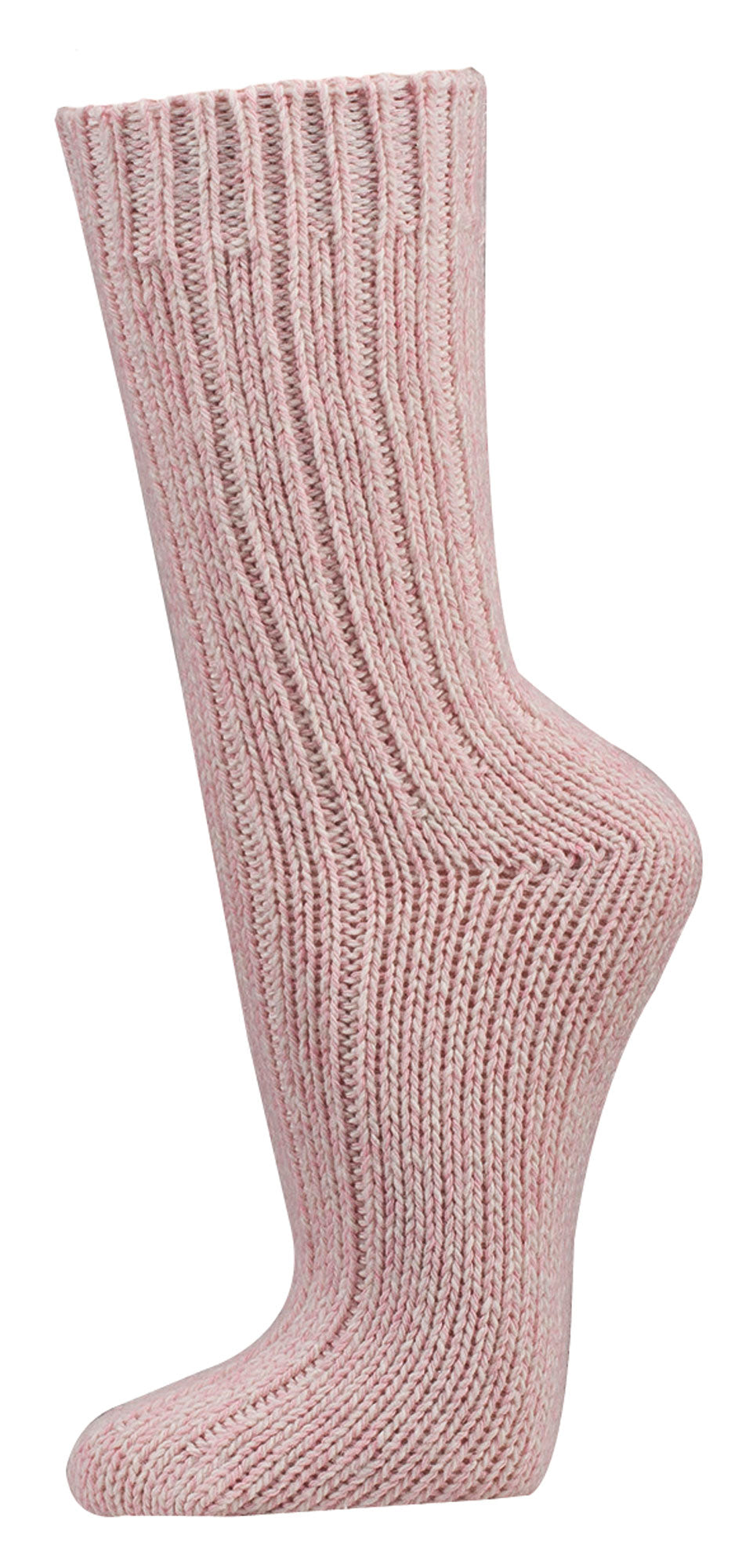 3 oder 6 Paar Norwegersocken - gestrickte Wollsocke in zartem Rosa mit klassischem Rippenmuster, warme Qualität für Damen und Mädchen, hoher Schaft und elastisches Bündchen