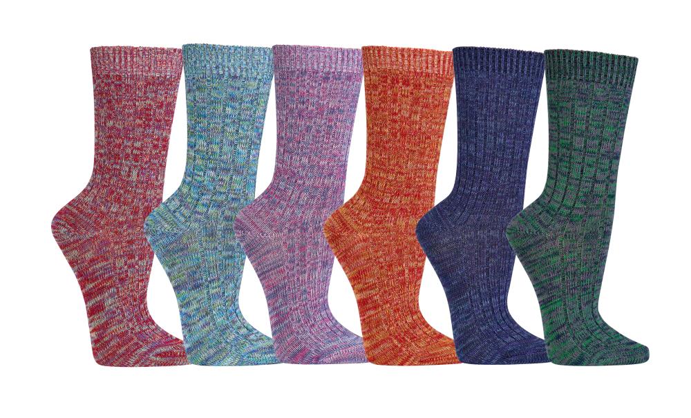 Bambus-Viskose Socken mit Baumwolle – Multicolor, weiche Flachnaht, Unisex, 2er/4er-Pack