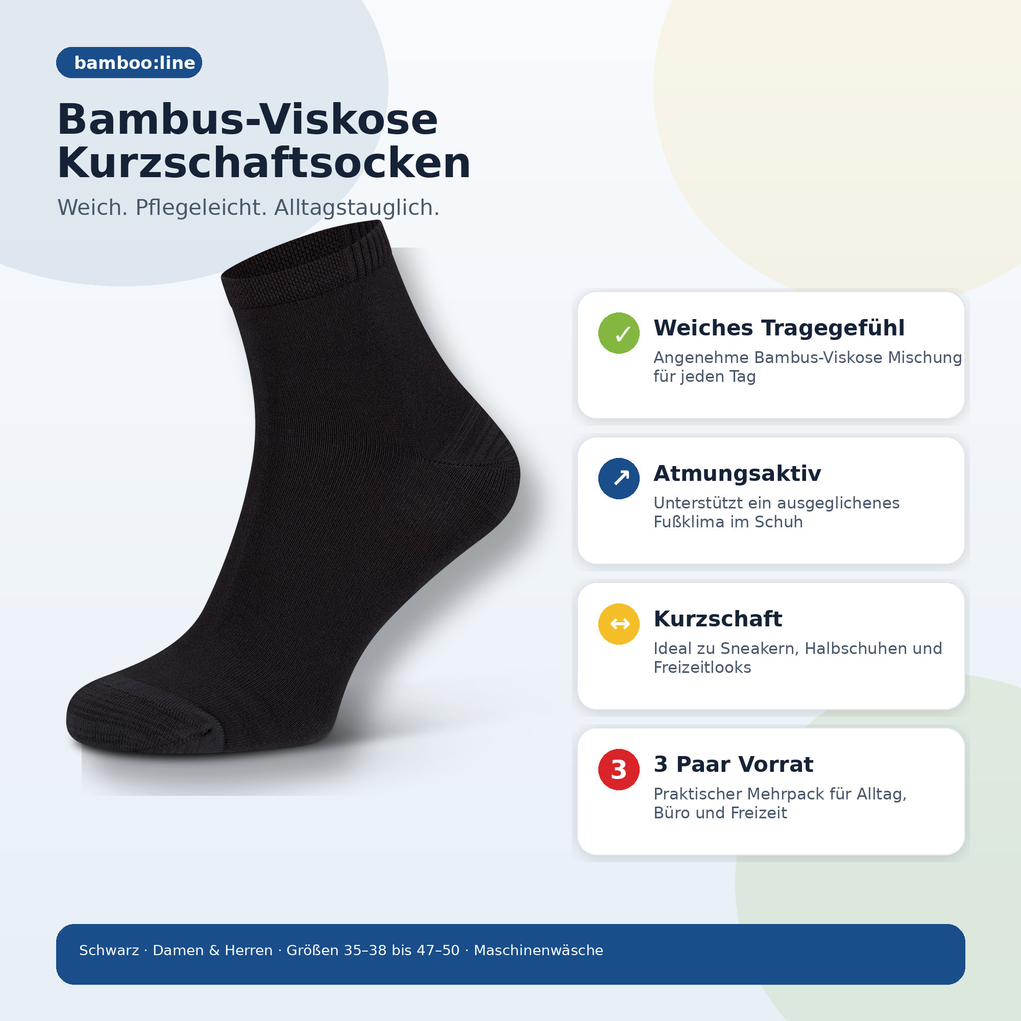 bamboo:line | Premium Bambus Kurzsocken von foot-art