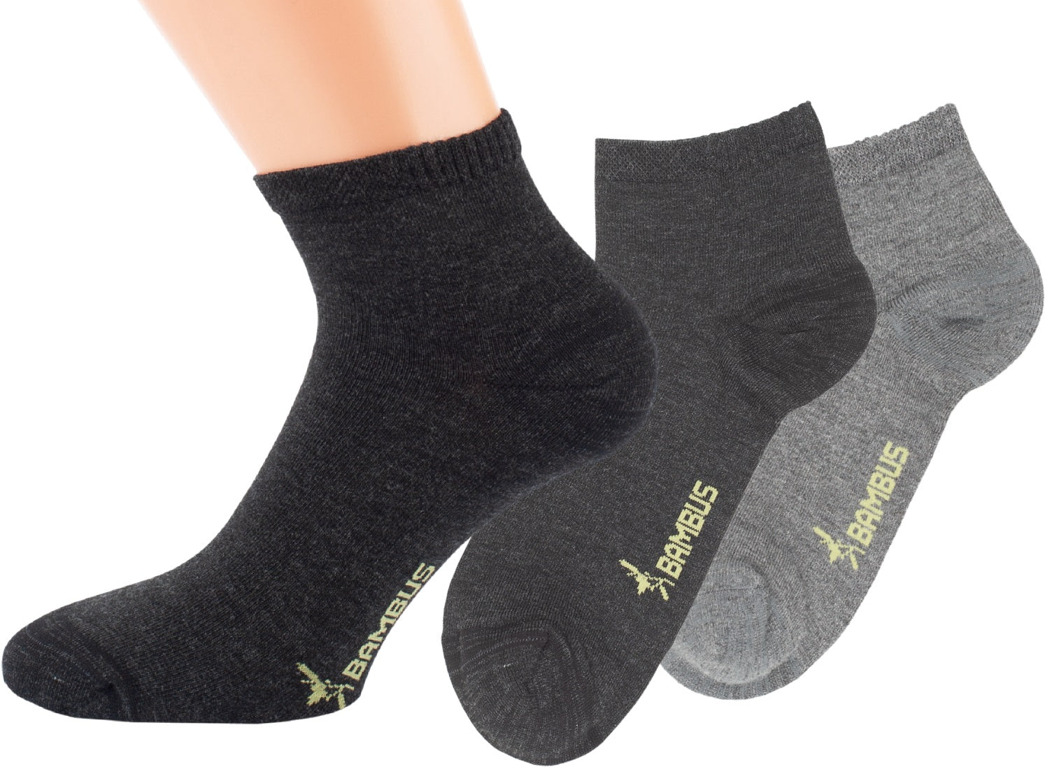 Bambus-Viskose Kurzschaftsocken Melange