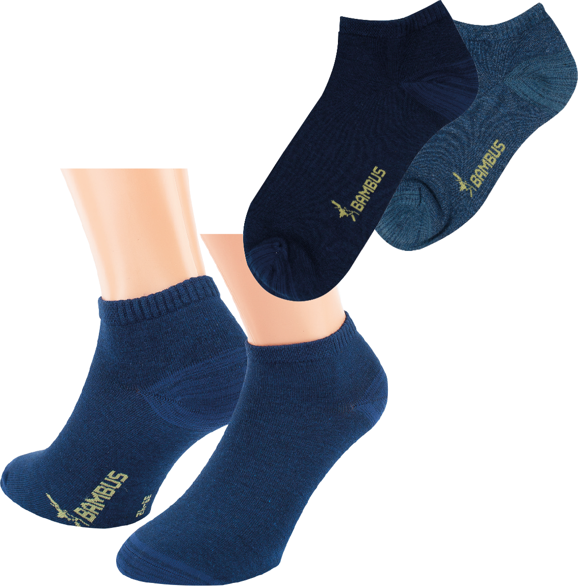 Blaue Sneaker Socken für Damen und Herren mit Komfortrand, verstärkter Ferse und hochwertigem Baumwollmaterial, 3-15 Paar erhältlich, kurze Knöchellänge