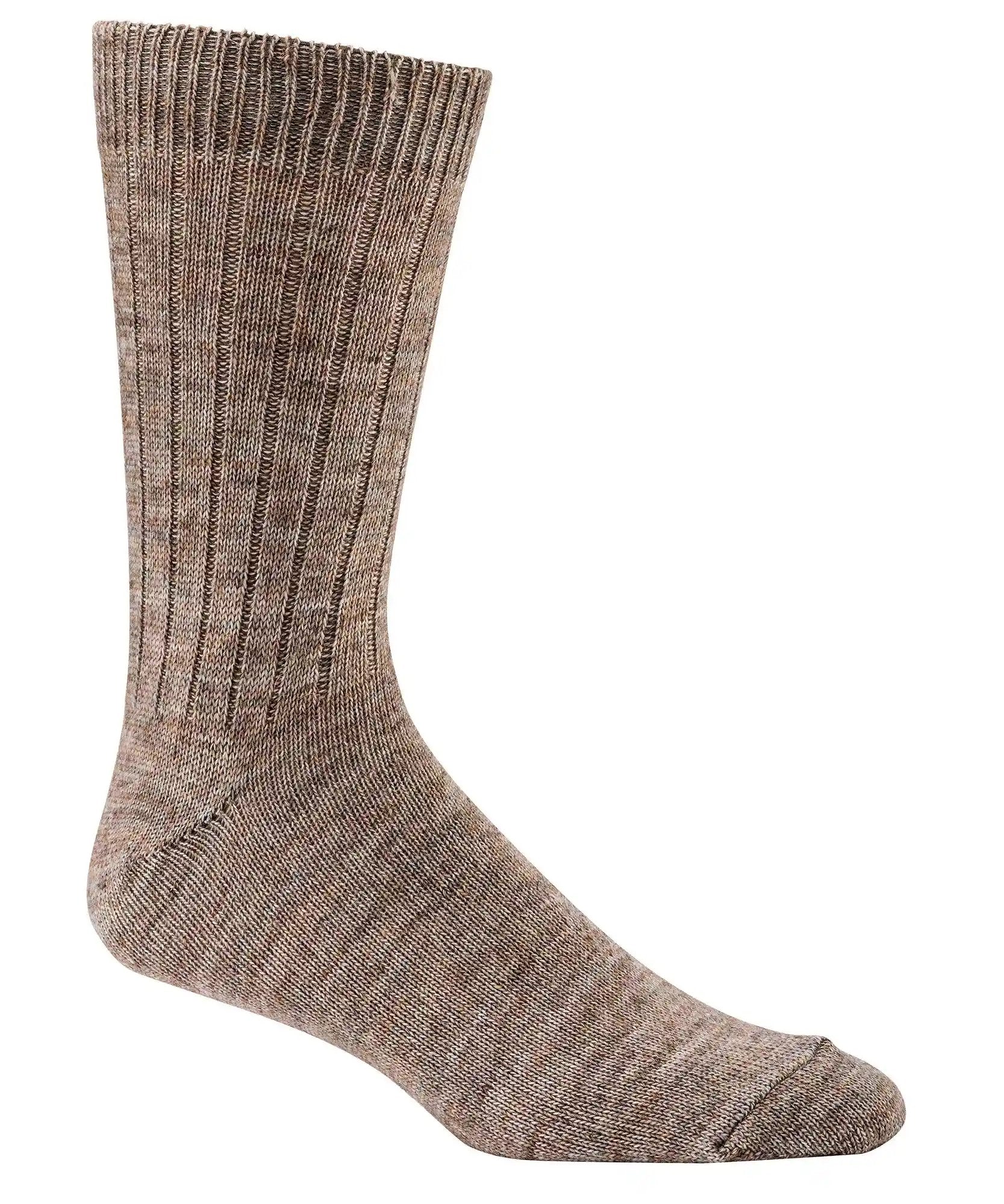 Einzelsocke beige melange – warme Wollsocke mit Alpakawolle/Schafwolle für Damen und Herren