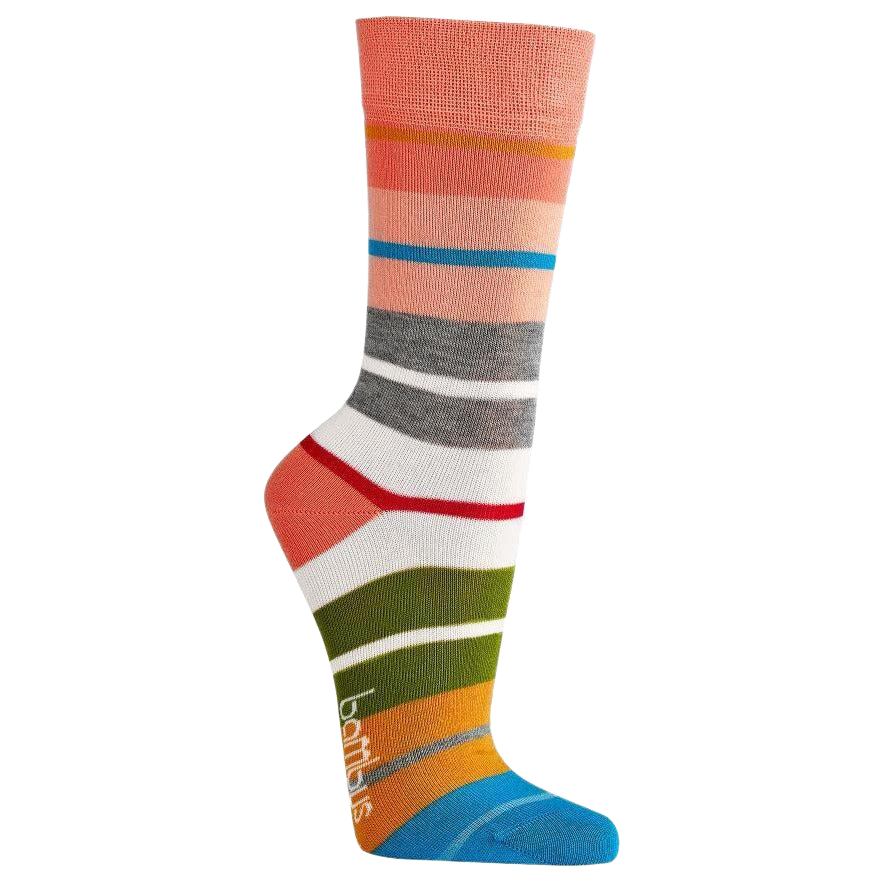 2 Paar fröhlich bunte Bambus Viskose Socken Damensocken ohne Gummi