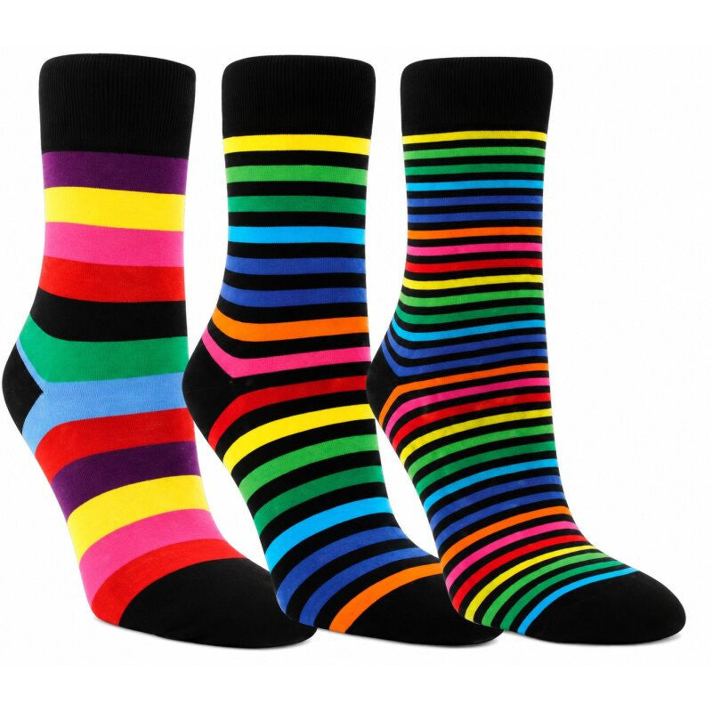 RS Harmony Zuckerstange Damen Ringelsocken im bunten 3er-Mix aus Baumwolle