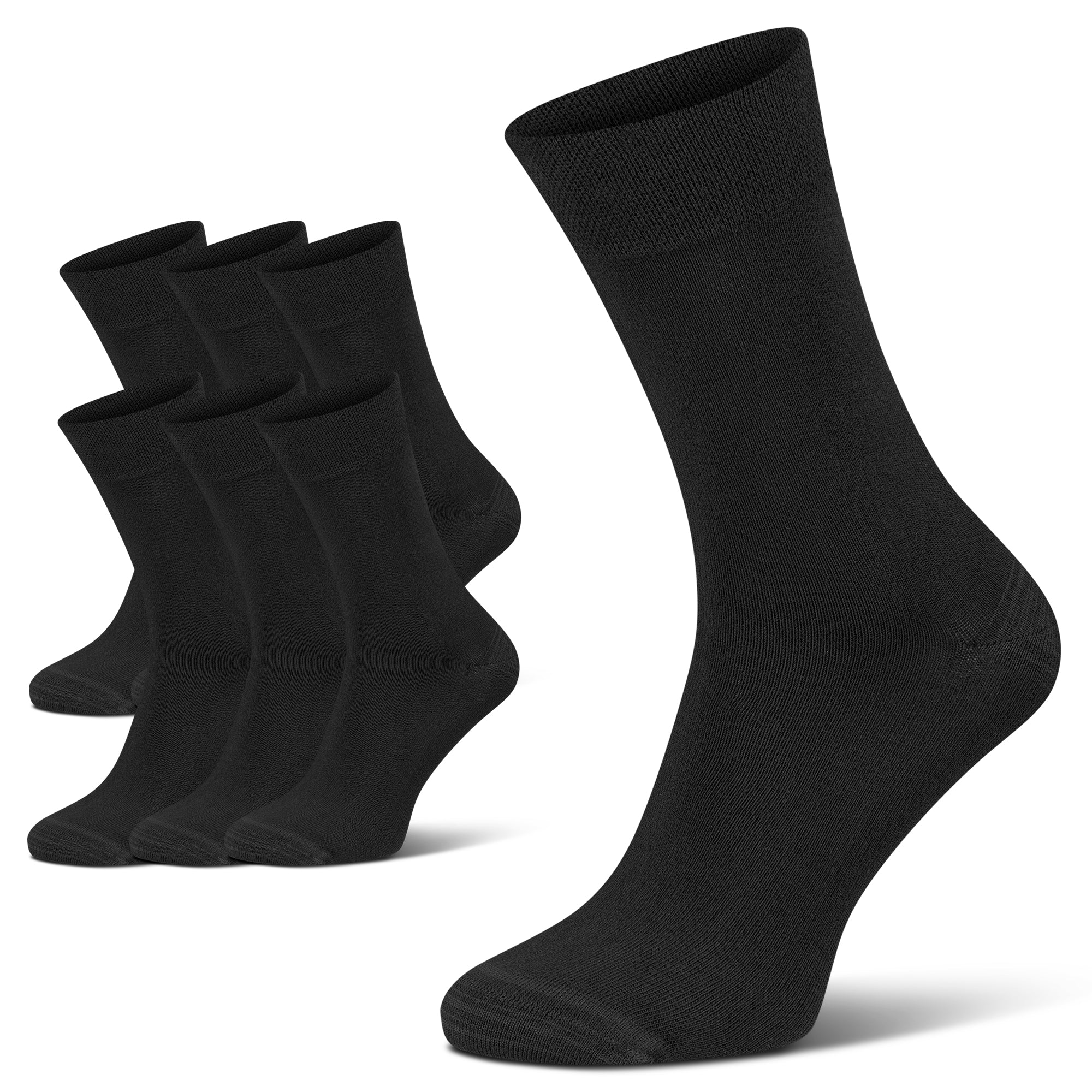 Bambus Viskose Socken schwarz mit Softrand