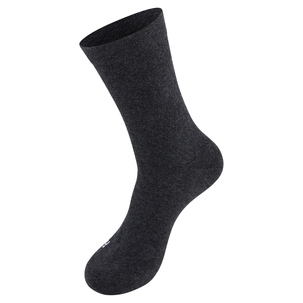 Anthrazitfarbene Diabetiker Socken extra weit aus Baumwolle ohne Gummi am Fuß