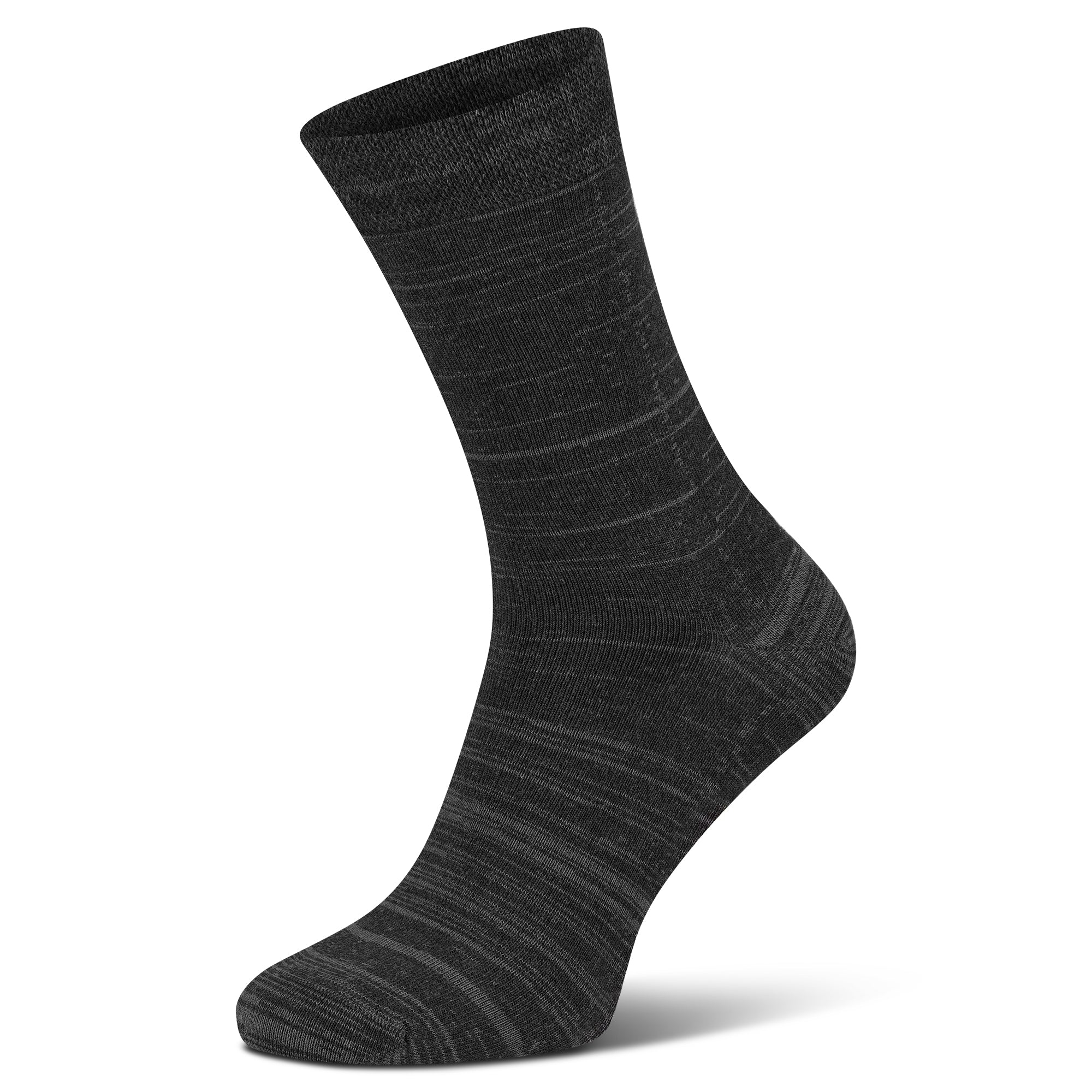 Schwarze Bambus Viskose Socken in melierter Optik mit bequemem Bund für Damen und Herren