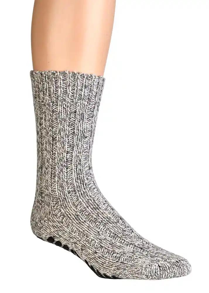 Norwegersocken mit ABS in Silber Grau Braun Natur, Farben nach Zufall