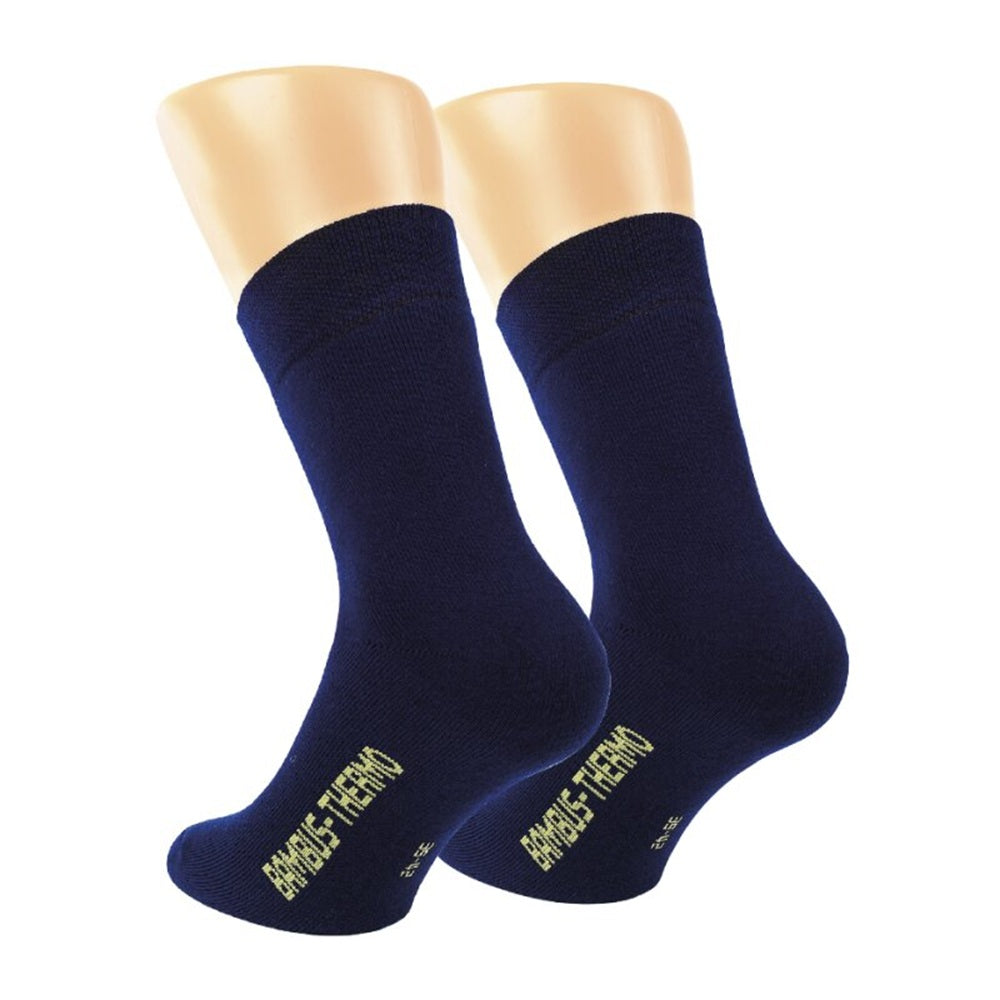 Thermo Socken aus Bambus Viskose in Schwarz Anthrazit und Marine Softrand ohne Naht