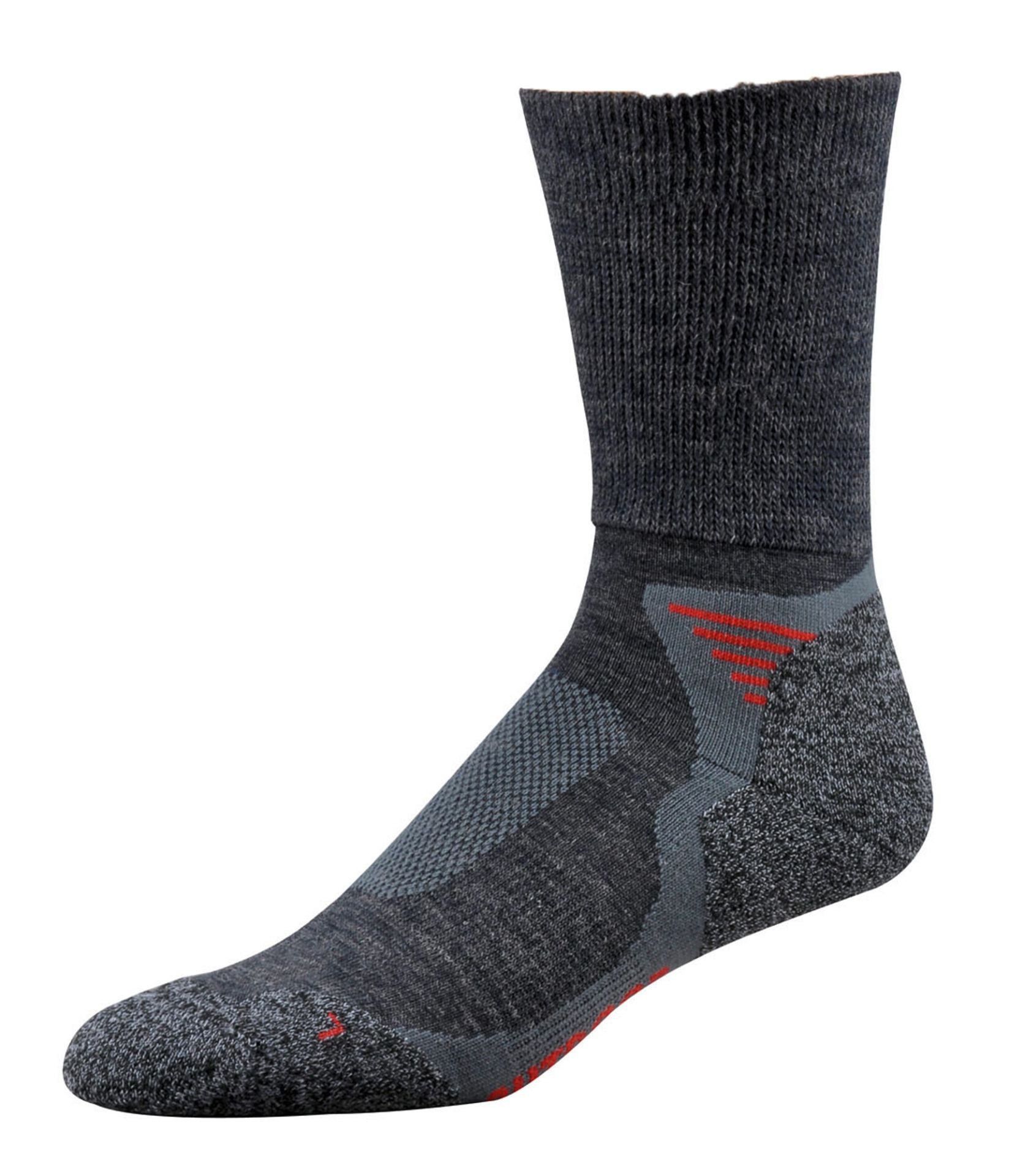 Sportsocken Trekkingsocke mit Merinowolle in Anthrazit, Polsterzonen und Knöchelschutz, Outdoor geeignet