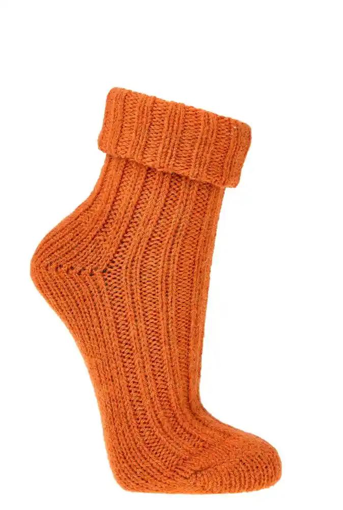 Orange Wollsocken mit Alpakawolle, wohlig wärmend, dicke Qualität, 2 Paar