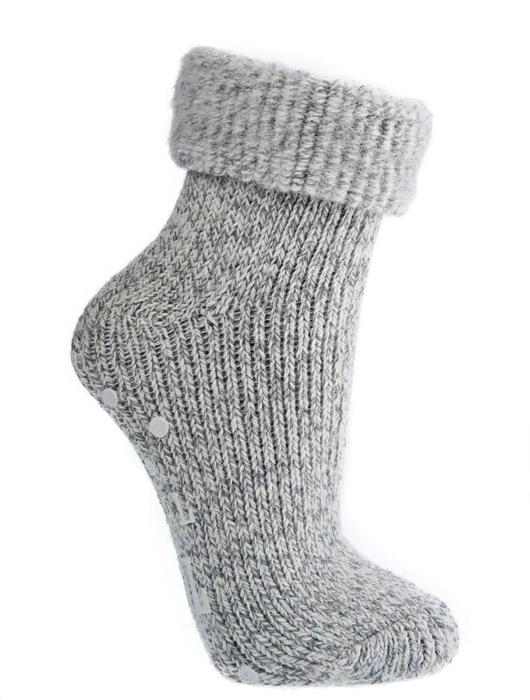 1 oder 2 Paar bunte super flauschige Thermo ABS Socken mit 62% Wolle