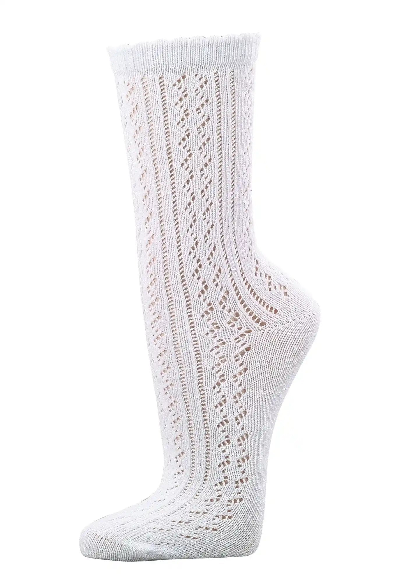 Trachtenstrümpfe Trachtensocken kurz Landhaus Häkellook Dirndl Wiesn Oktoberfest Country