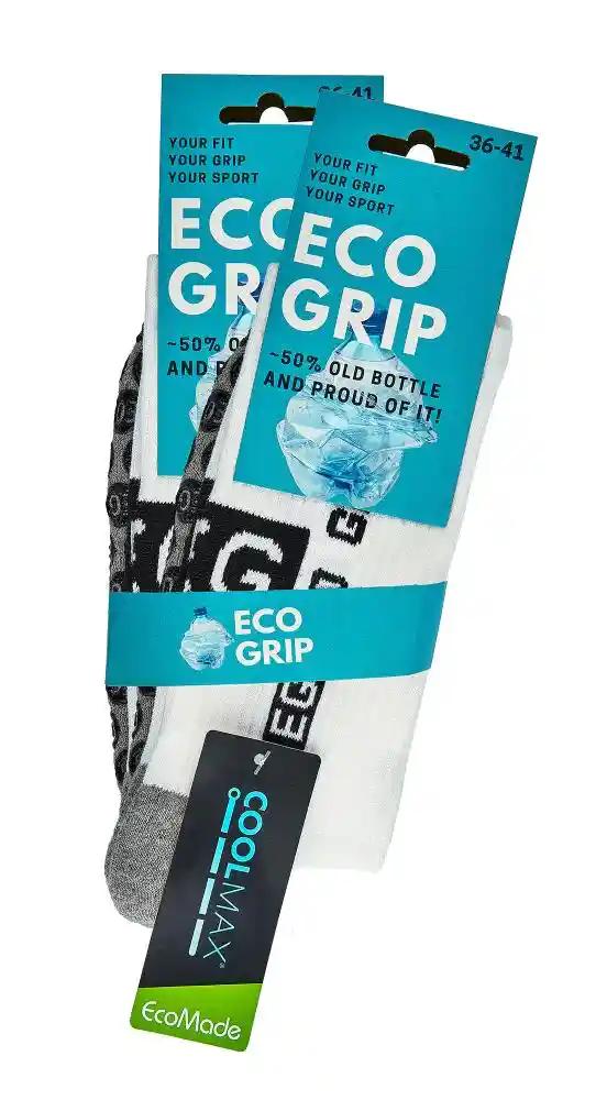 Weiße Funktionssocken mit ABS Grip und COOLMAX® EcoMade im 2er Pack in Verpackung