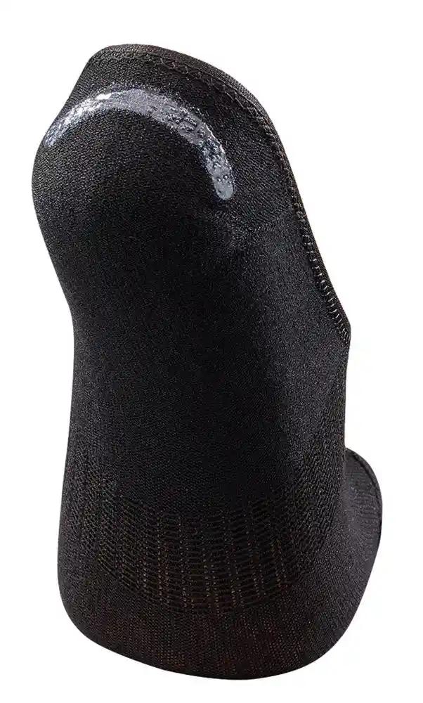 Schwarze Ballerina Füßlinge mit Silikonpad an der Ferse für sicheren Halt