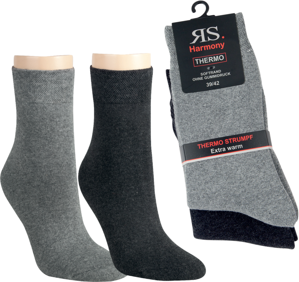 2-10 pairs of warm winter THERMO women's socks, soft edge terry cotton or rubber