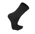 auf dem Bild seht Ihr eine Zehensocke in schwarz. Die socke hat einen breiten Bund und ist in schwarz gehalten. Das material ist dünn und super für den Sommer geeignet.