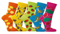 3 Paar bunte Socken mit verschiedenen fröhlichen Motiven viel Baumwolle