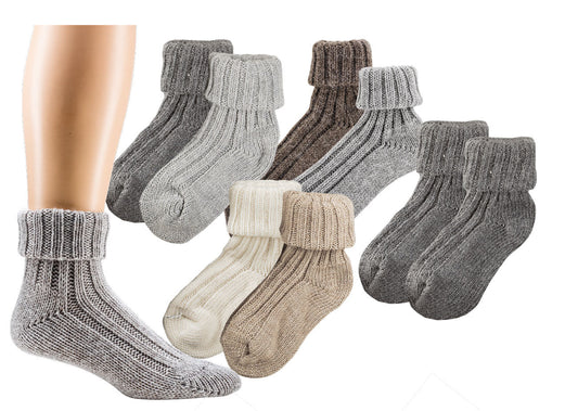 2 o 4 pares de calcetines tipo sobre suave con lana de oveja y alpaca para hombre y mujer