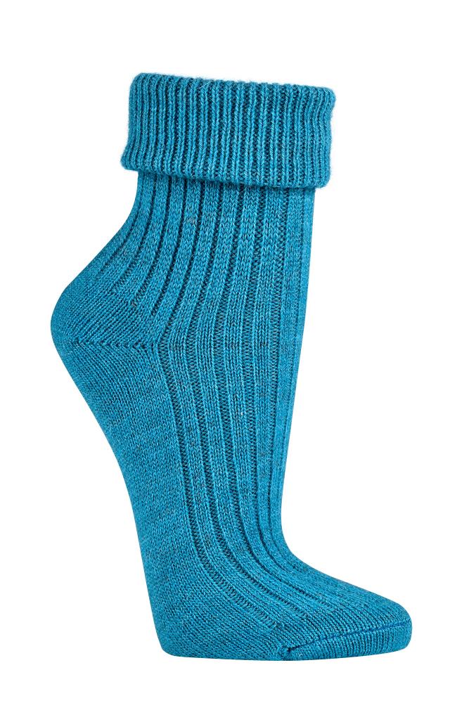 2 pairs of colorful colored wool socks with 100% pure wool for women