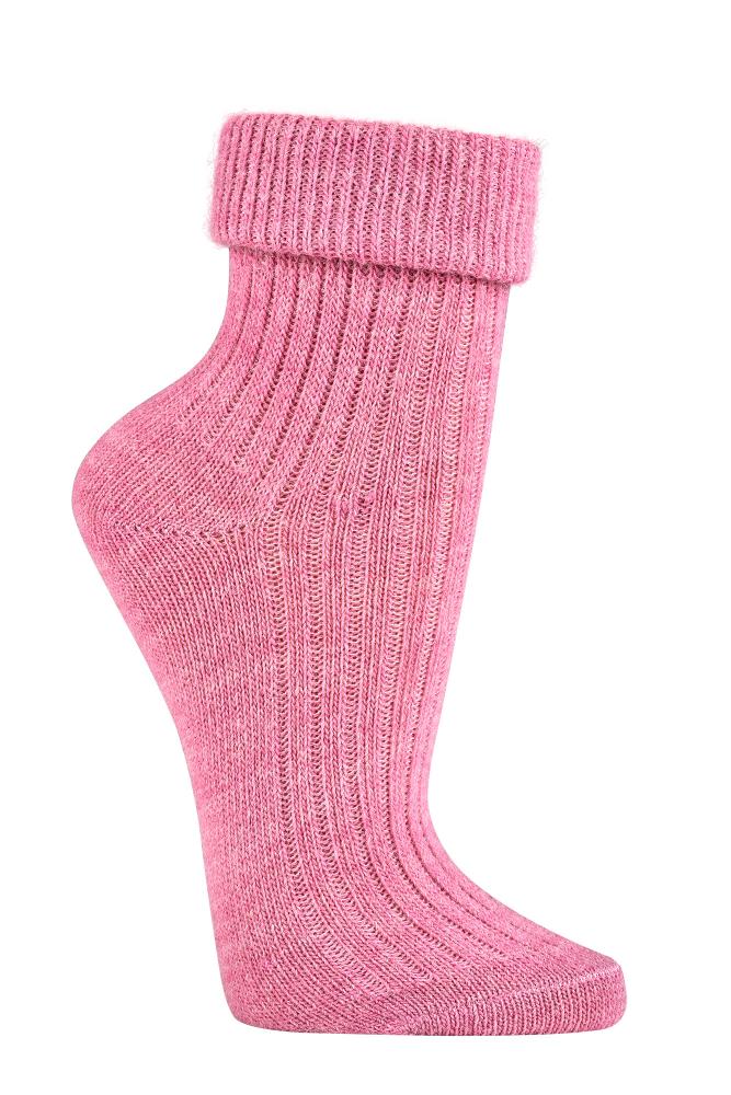 2 pairs of colorful colored wool socks with 100% pure wool for women