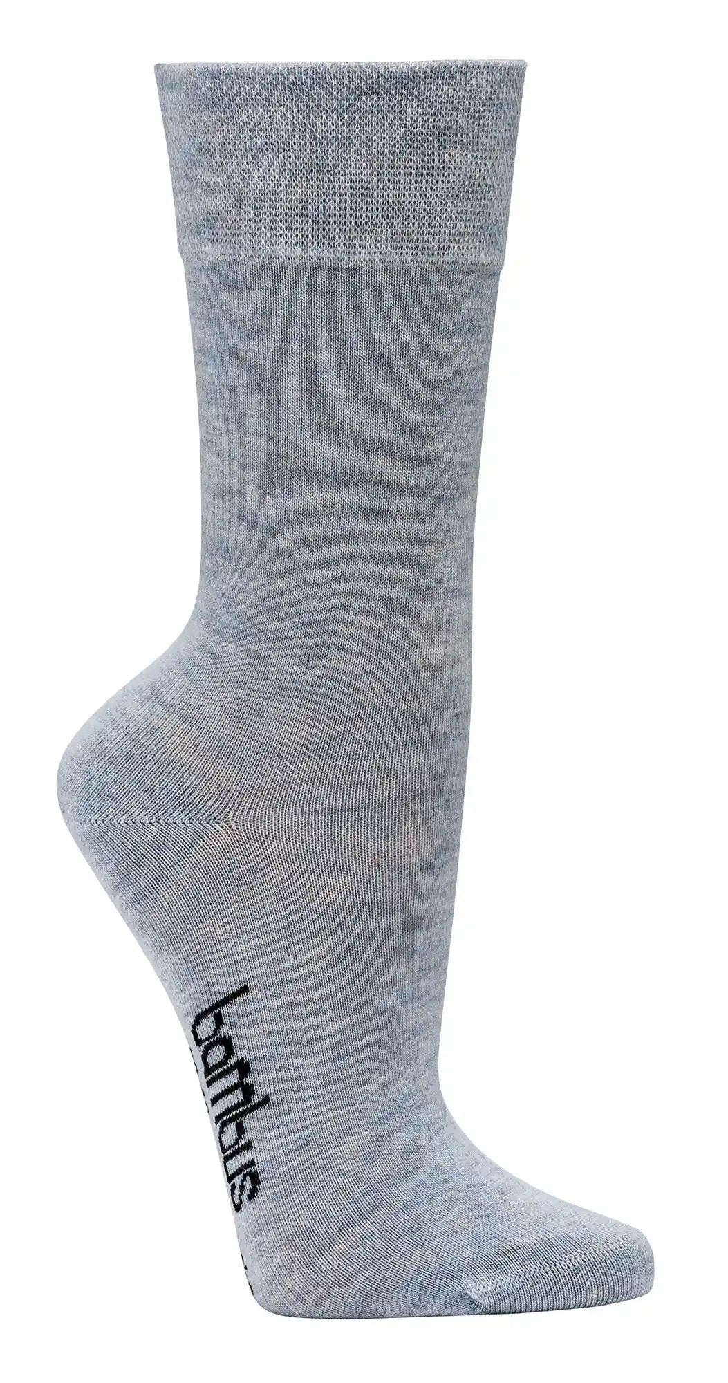 3-15 Paar Bambus Viskose Socken melange in grau, hochwertige Unisex-Socken mit weichem Komfortbund, atmungsaktiv und hautfreundlich aus Bambus-Viskose-Mischgewebe