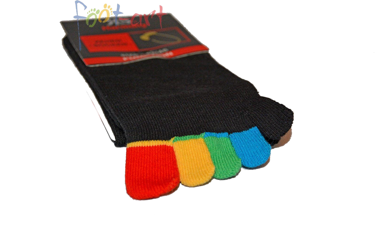 Zehen socken unisex mit Baumwolle geeignet für Damen und Herren bunte Zehensocken in der grundfarbe schwarz