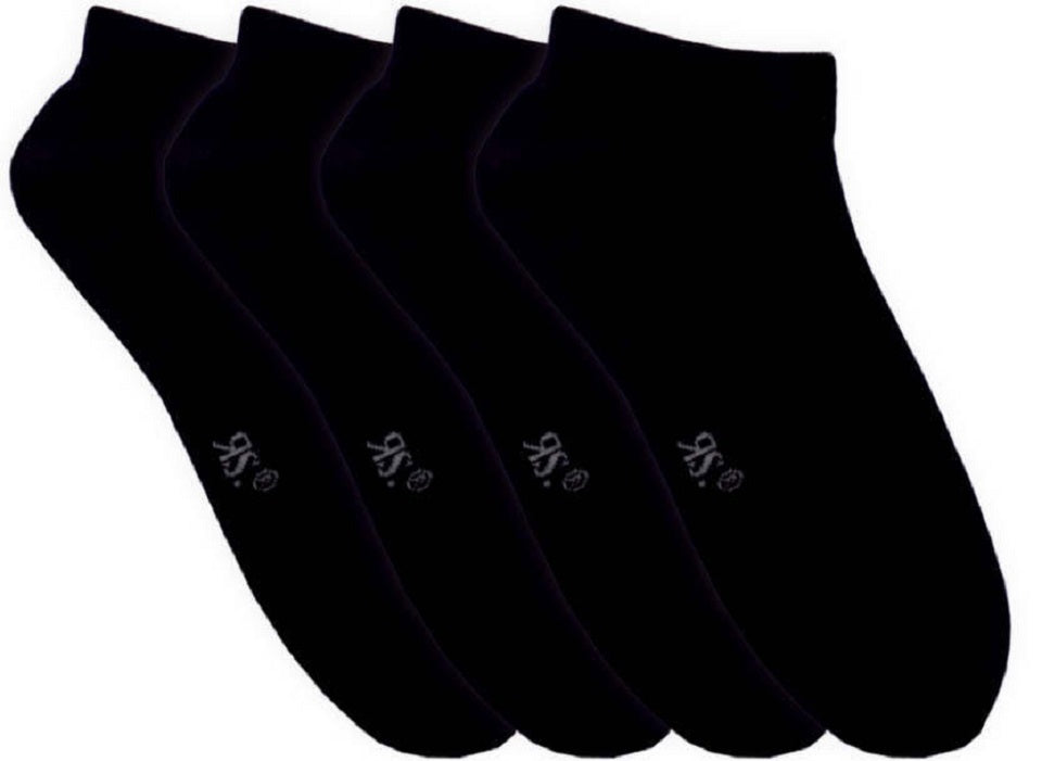 4-20 Paar schwarze Sneaker Socken für Herren in Übergröße 50-54, verstärkte Baumwollsocken mit flacher Zehennaht, kurze Socken im praktischen Vorteilspack