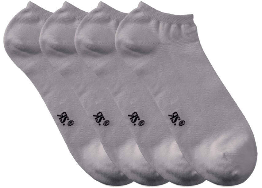 Graue Sneaker Socken für Herren in Übergröße 50-54, 4-20 Paar erhältlich, verstärkte Baumwollsocken mit Elasthan für optimalen Komfort und Haltbarkeit