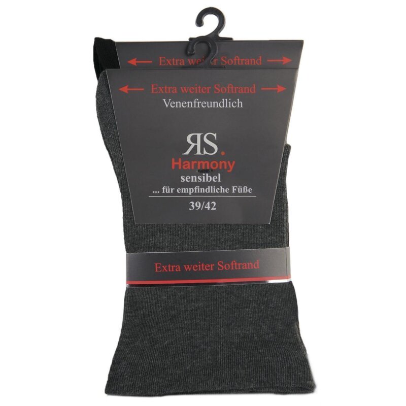 2-10 Paar Sensibel Socken mit extra weitem Softrand Venenfreundlich und Komfortabel