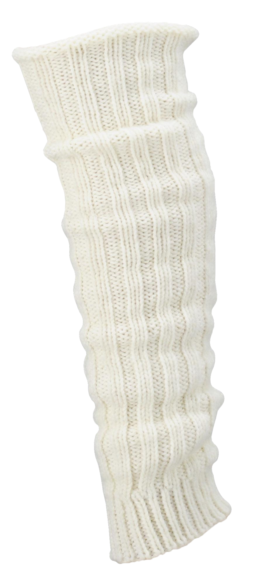 Grobstrick Stulpen Alpakawolle Legwamer Beinwärmer Wadenwärmer sind hier in der Farbe weiß abgebildet.