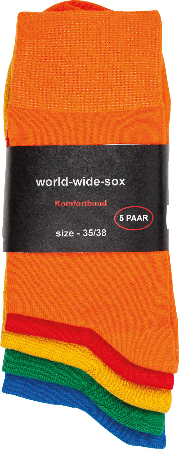 5 pares de calcetines de algodón de colores para hombre y mujer.Borde confort