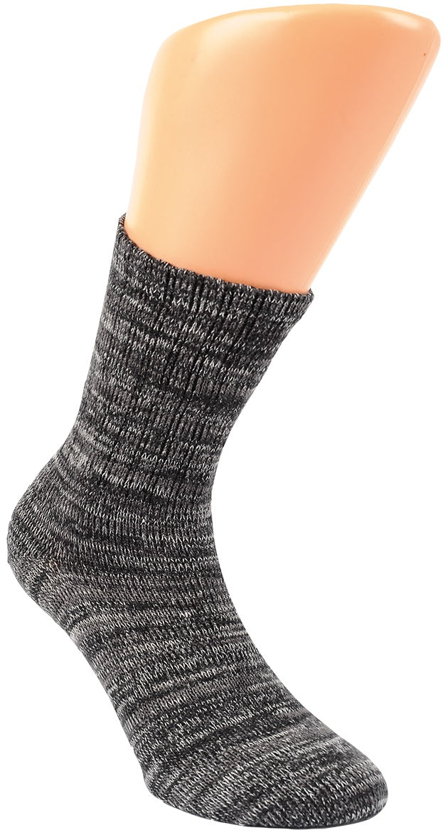 2 oder 4 Paar warme Herbst Winter Bambus Viskose Socken Unisex in meliertem Dunkelgrau, ideal für kalte Tage, mit Komfortbund und flacher Zehennaht, aus weicher Bambusviskose gefertigt