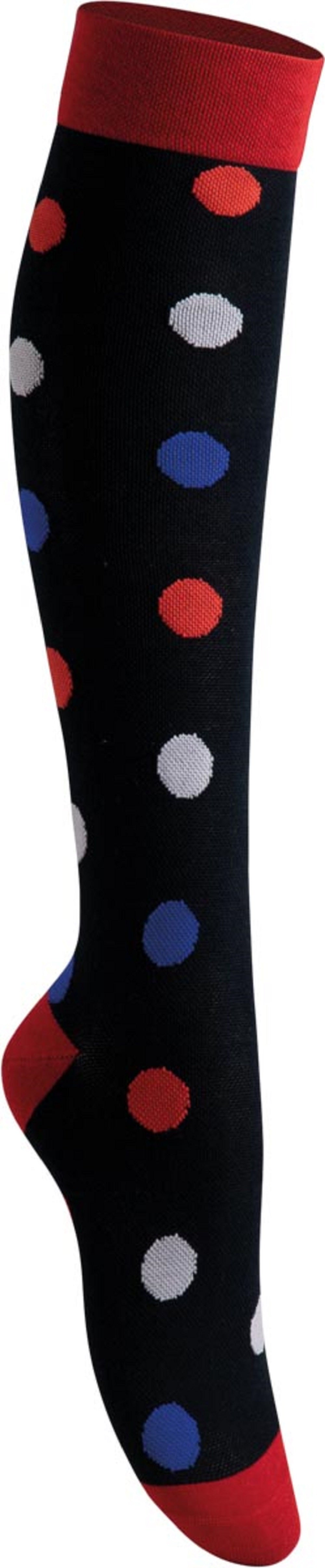 1 par de calcetines de compresión de diseño, medias de soporte, medias de compresión, medias de viaje