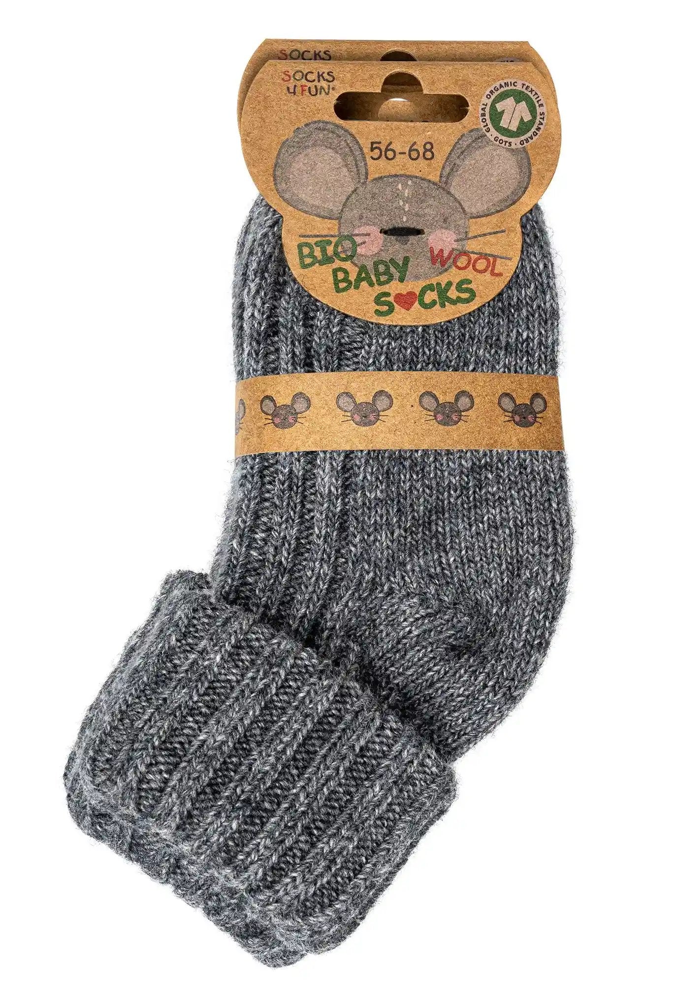 2 pares de calcetines de lana orgánicos para bebés GOTS calcetines de lana noruegos niña niño