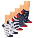3 oder 6 Paar Bio Sneaker Socken mit 98% Biobaumwolle maritim Unisex