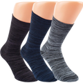6-15 pairs of bamboo viscose socks MELANGE dark with soft edges without rubber