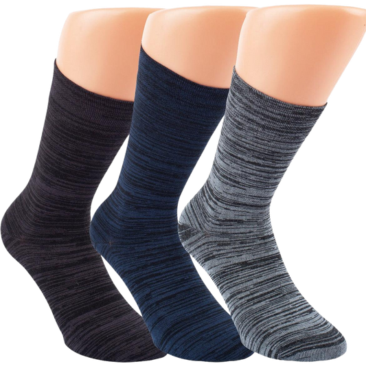 6-15 pairs of bamboo viscose socks MELANGE dark with soft edges without rubber