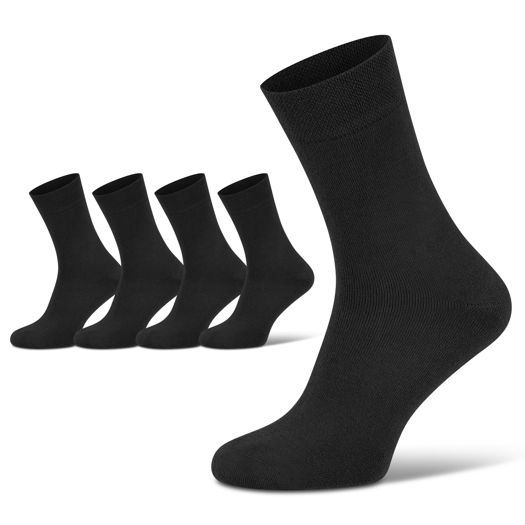 Auf dem Bild sieht man in Großaufnahme im Vordergrund Bambus Socken Damen Herren Viskose.