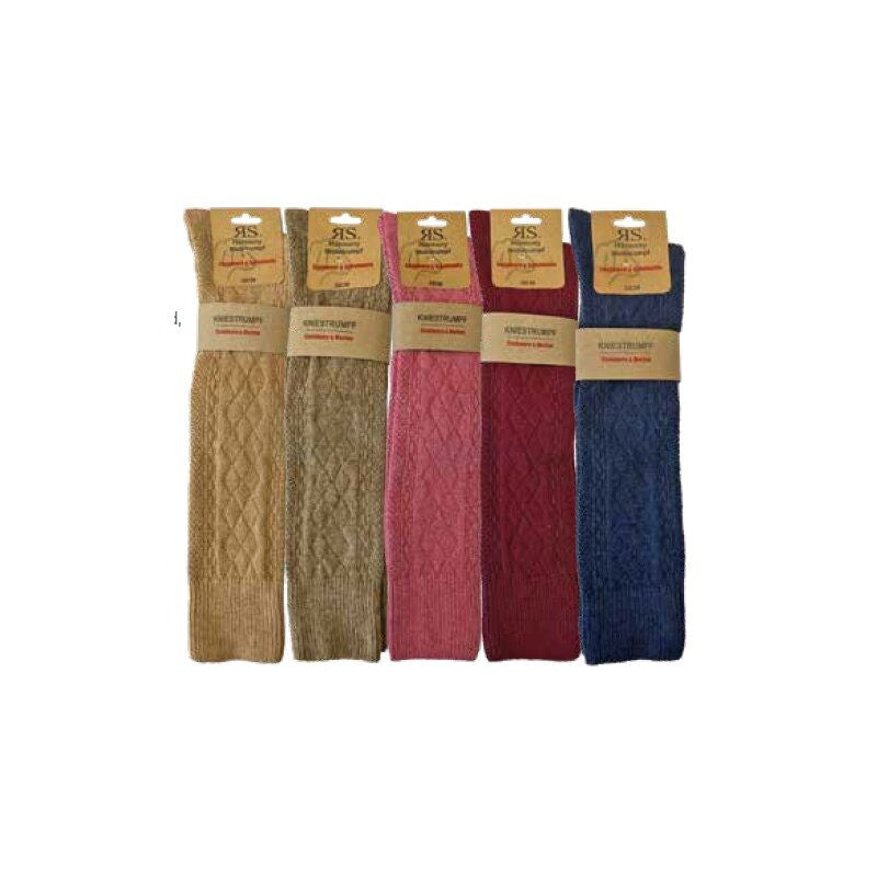 RS Harmony Premium Merino Kaschmir Kniestrümpfe für Damen in fünf Farben