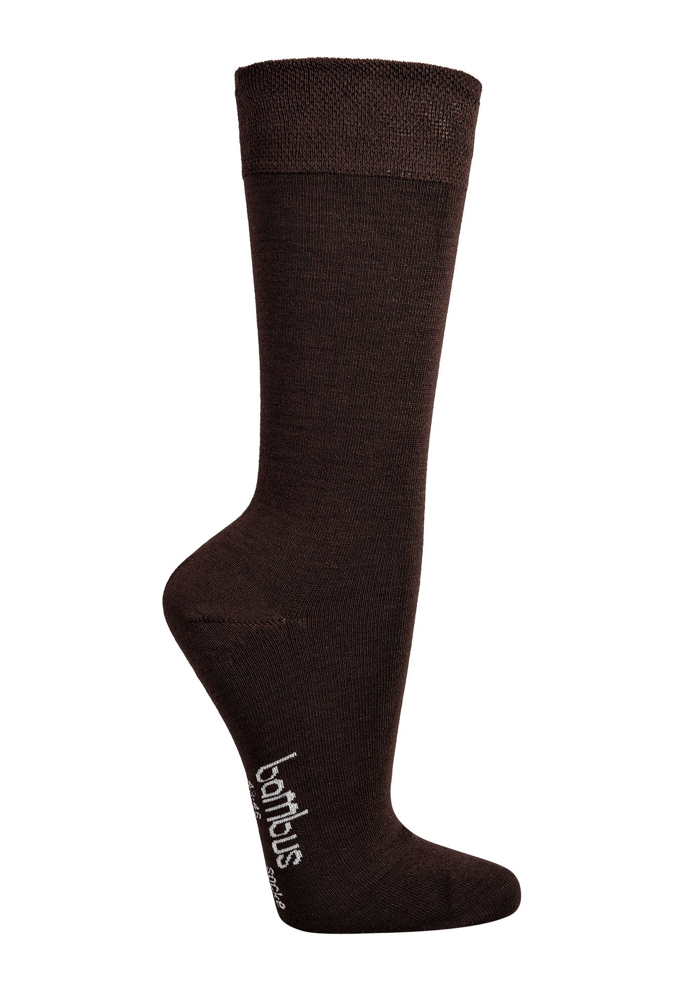 ALT: Dunkelbraune Bambus Viskose Socken, komfortabler Bund, langlebig durch verstärkte Zonen