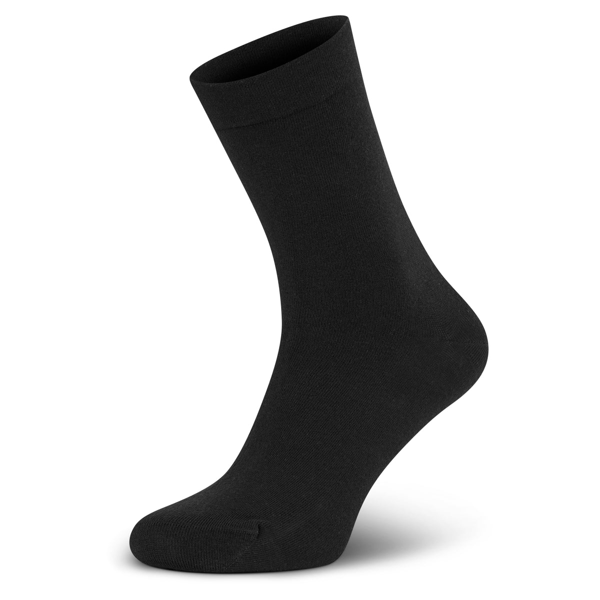 Schwarze foot-art care:line Komfortsocke mit extra weitem Bund und druckfreiem Sitz