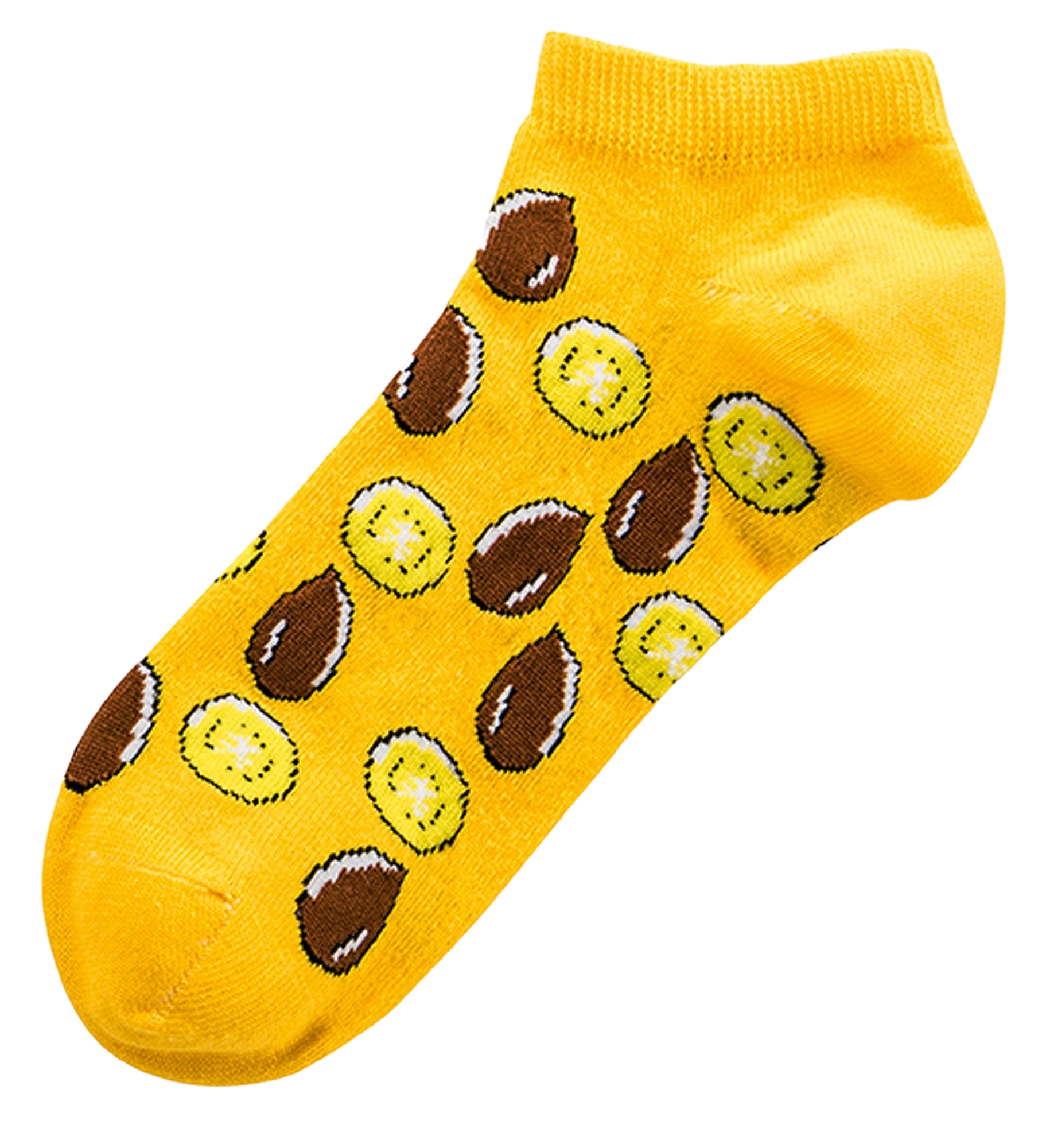 Kurze Baumwollsocken mit Früchtemotiv als Sneaker Socken für Damen und Teenager