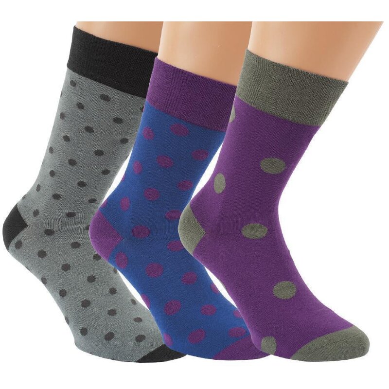 3-15 pairs of RS Harmony men's socks oversize with soft edge - cotton socks in 3 colors comfort without rubber print