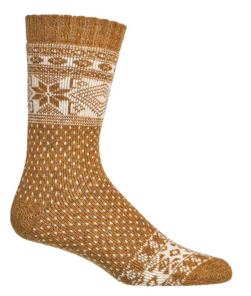 Norweger Socken senf mit Merino und Alpakawolle, warme Wollsocken, verstärkte Spitze und Ferse
