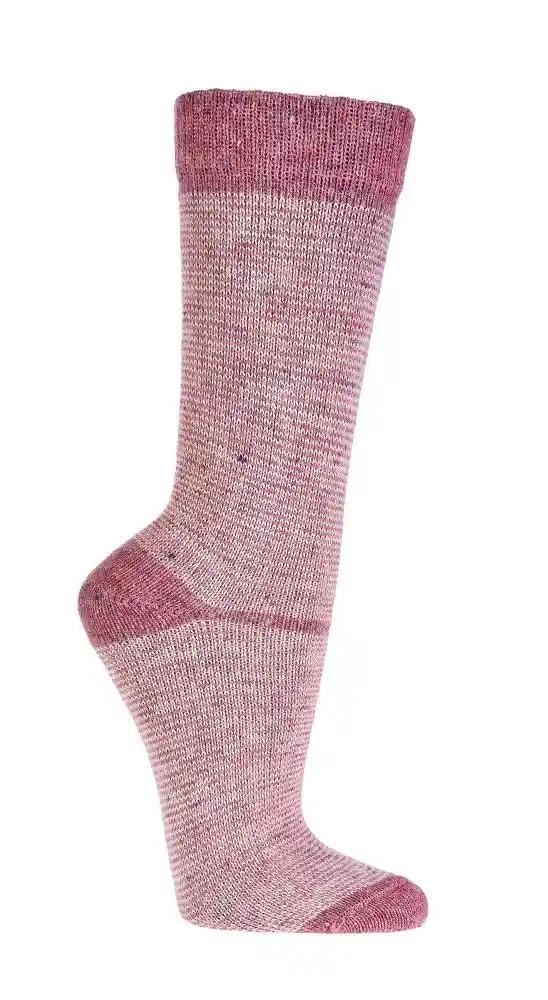 Ringel Wollsocken rosa mit Alpakawolle und Merinowolle, Trendfarben, 2 Paar Set
