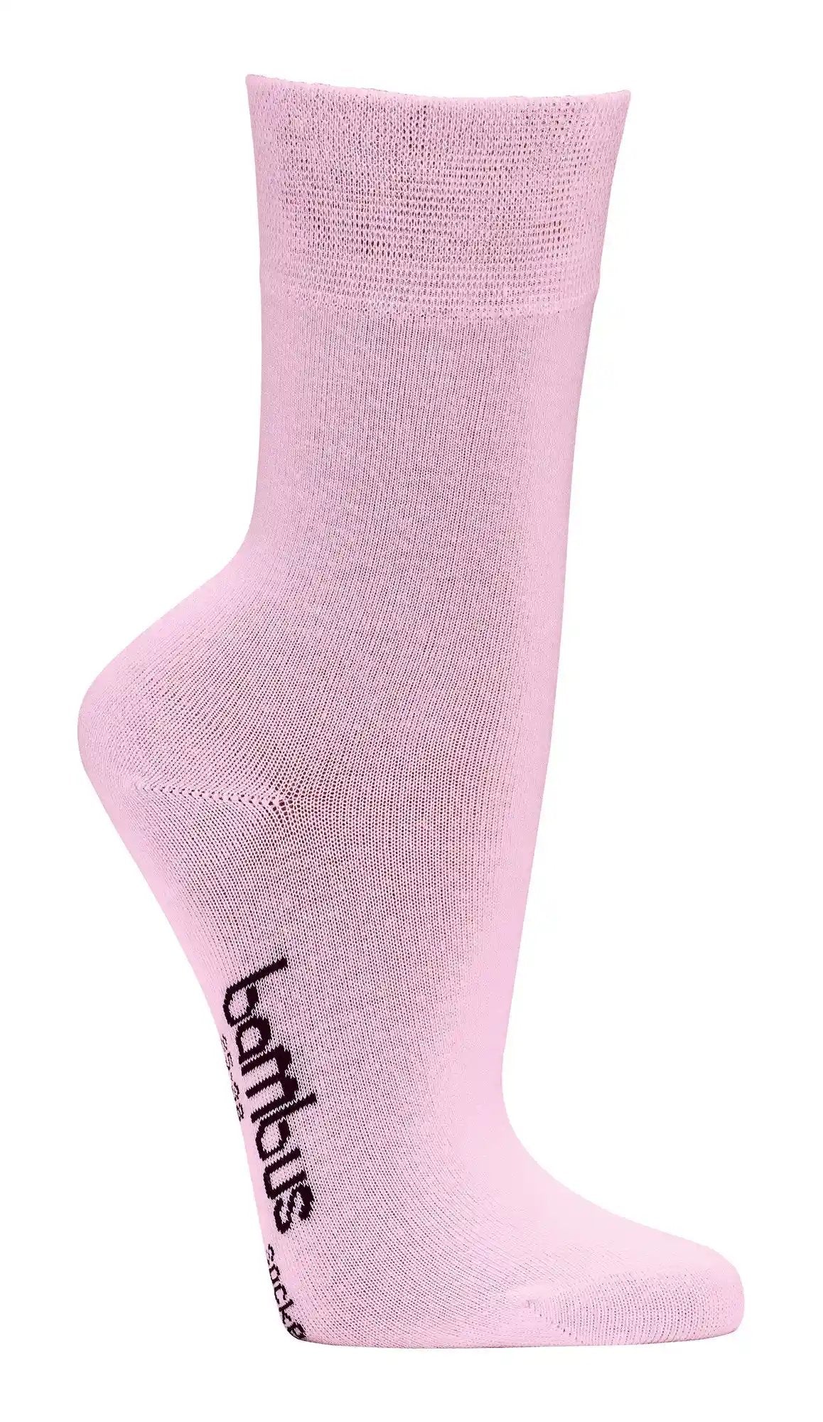 Pastellrosa Bambus Viskose Socke aus der 3-15 Paar Kollektion mit weichem Softrand, atmungsaktiv und hautfreundlich, ohne Gummidruck